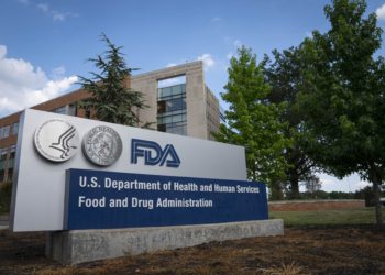 WHITE OAK, MD - JULY 20: A sign for the Food And Drug Administration is seen outside of the headquarters on July 20, 2020 in White Oak, Maryland. (Photo by Sarah Silbiger/Getty Images)